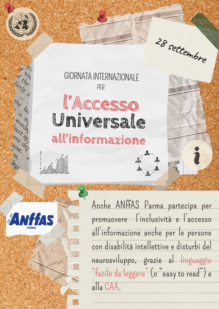 Oggi, 28 settembre, è la Giornata Internazionale per l'accesso universale all'informazione.   ANffAS promuove l'accessibilità all'informazione per tutte le persone con disabilità intellettive e disturbi del neurosviluppo, ...